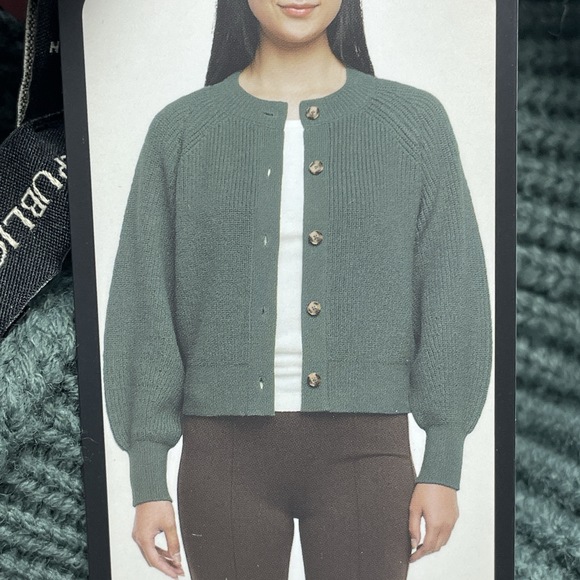 Banana Republic Sweaters - Banana Republic Women's L Cardigan Green Acrylic Cotton Nylon H0574